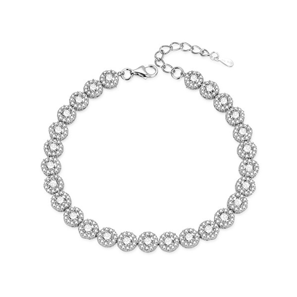 Elegantní stříbrný náramek se zirkony AGB769/21