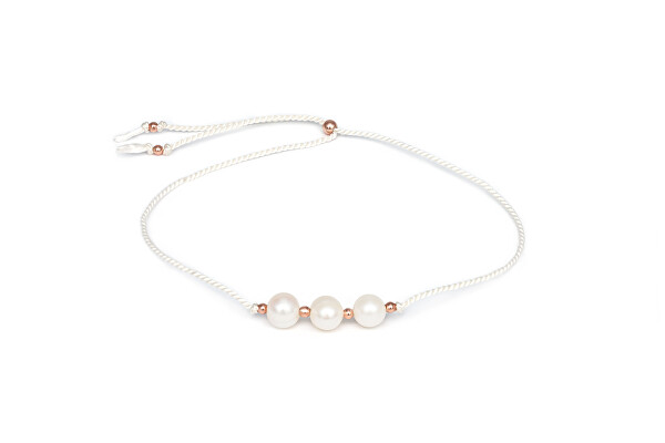 Bellissimo bracciale in cordino con perle HE03R3RG-WH