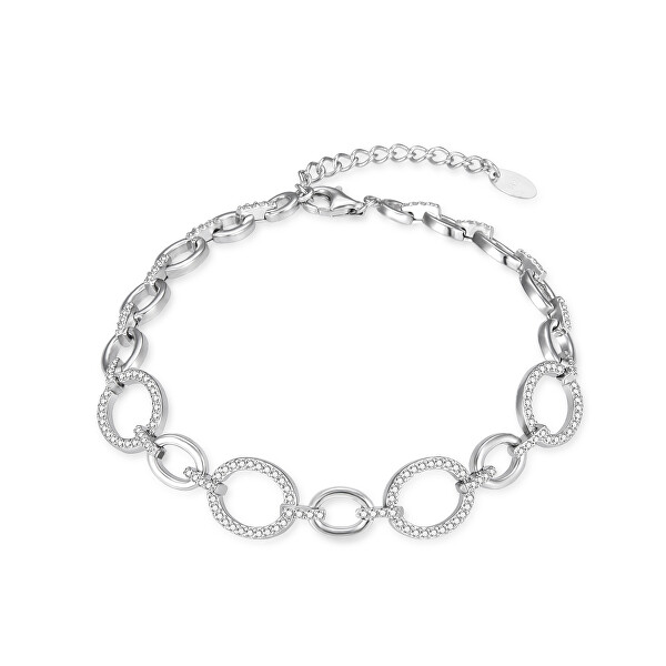 Bracciale moderno in argento con zirconi AGB780/21