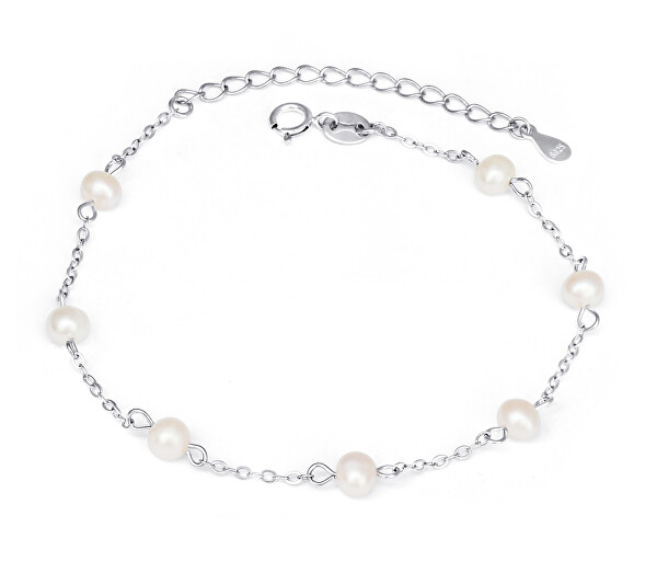 Splendido bracciale in argento con perle AGB784/21P