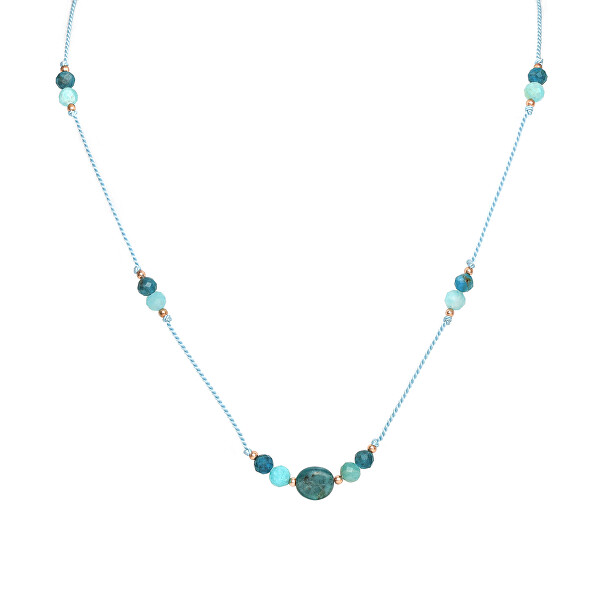 Collana in cordino con amazzonite e apatite HE11K3RG-LB