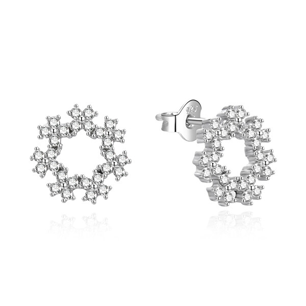 Orecchini in argento con zirconi trasparenti AGUP3482