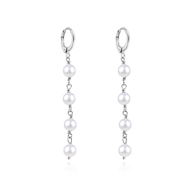 Orecchini in argento con perle di acqua dolce AGUC3535P-W