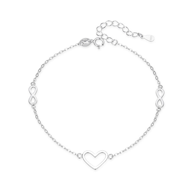 Elegante bracciale in argento Infinity Love AGB776/21