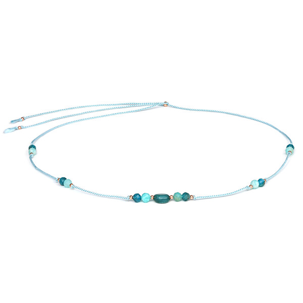 Collana in cordino con amazzonite e apatite HE11K3RG-LB