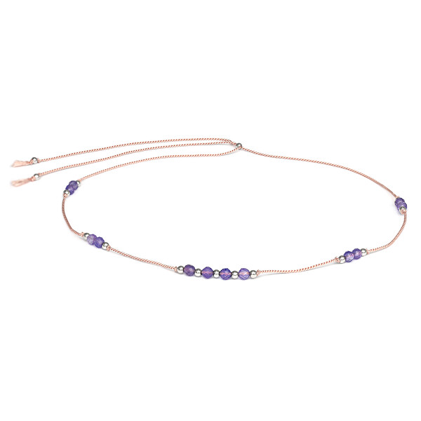 Collana in cordino con ametista HE33K3S-LP