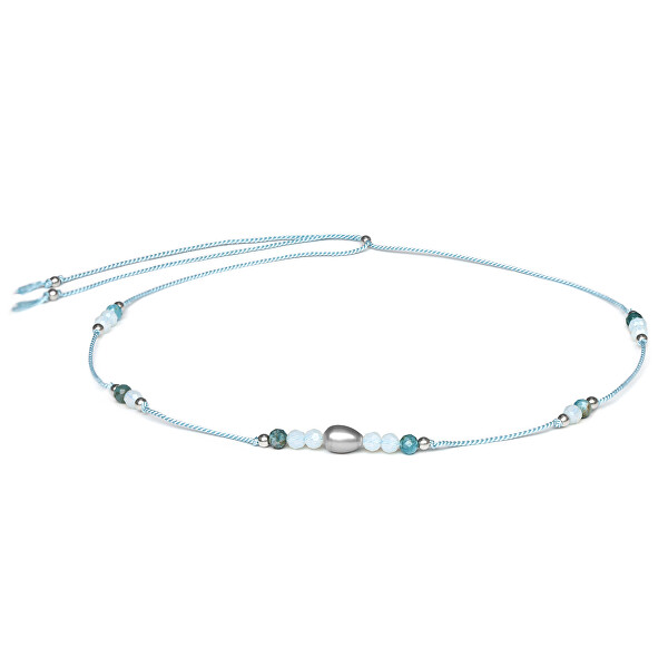 Collana in cordino con apatite, opalite e perla di fiume HE08K3S-LB