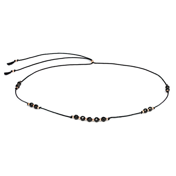 Collana in cordino con perline di onice HE32K3RG-BK