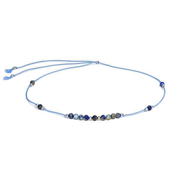 Schnurhalskette mit Lapislazuli HE23K3S-BL