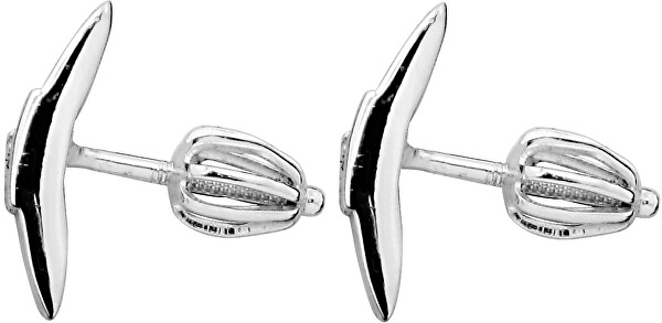 Stříbrné náušnice na šroubek s diamanty DAGUP1249S