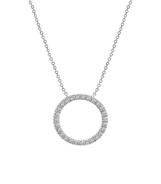 Elegantní náhrdelník Kruh s Preciosa krystaly PCNS165