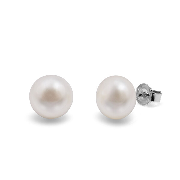 Stříbrné pecky s pravou perlou Kyoto Pearl TKKP001SMPL