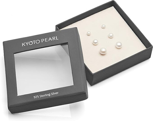 Sada náušnic s perlami Kyoto Pearl TKKP011SMPL (3 páry náušnic)