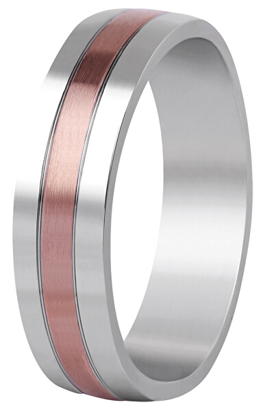 Bicolor prsten z oceli SPP10