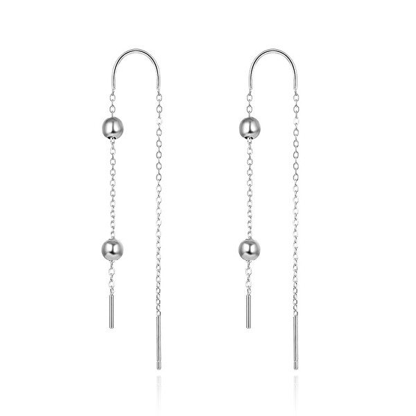 Dlouhé stříbrné náušnice se zirkony AGUV1965