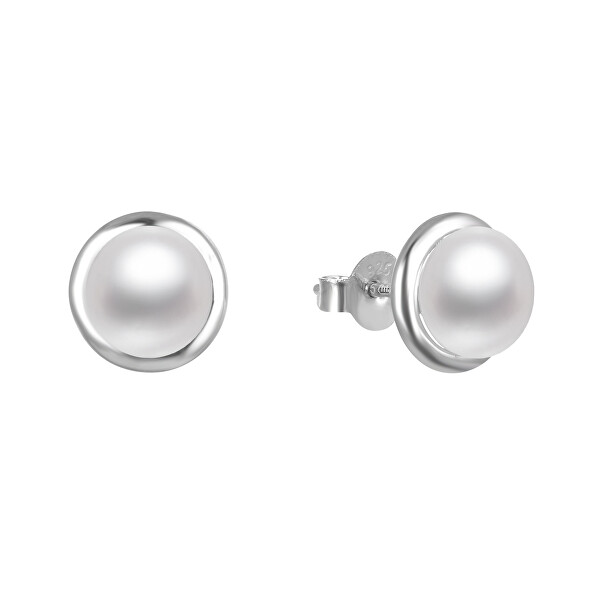 Orecchini eleganti in argento con perle AGUP2685P