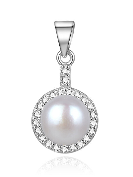 Elegantní stříbrný přívěsek s říční perlou AGH155P