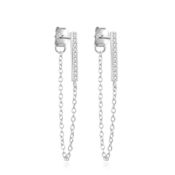 Fashion orecchini in argento con zirconi chiari AGUP2374L