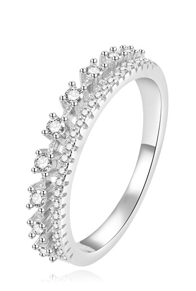 Luxus ezüst gyűrű színtiszta cirkónium kővel AGG409