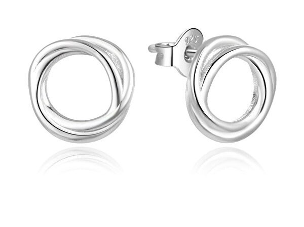 Minimalisti orecchini in argento ad anelli AGUP1871