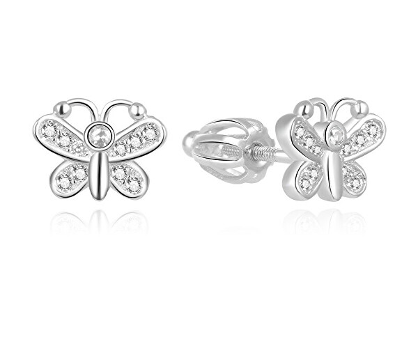 Splendidi orecchini in argento con zirconi Farfalle AGUP1511S