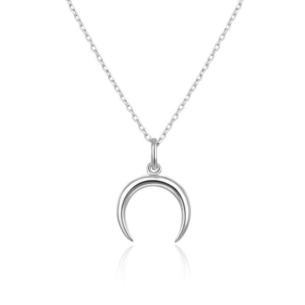 Něžný stříbrný náhrdelník s půlměsícem AGS650/47 (řetízek, přívěsek)