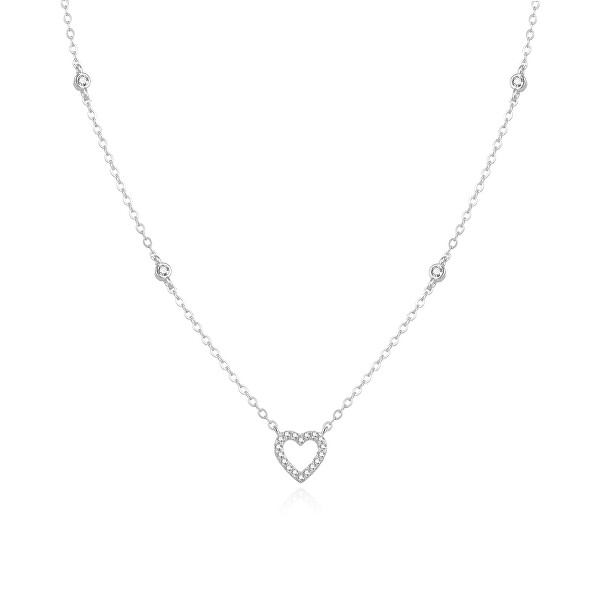 Delicata collana in argento con cuore AGS1040/47