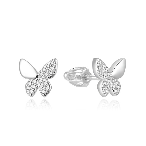 Splendidi orecchini in argento con zirconi Farfalle AGUP2057S