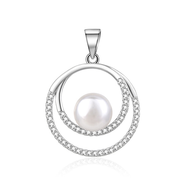 Ciondolo elegante in argento con perla di acqua dolce AGH645PL