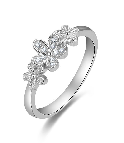 Gyönyörű cirkónium kövekkel kirakott ezüst gyűrű AGG465