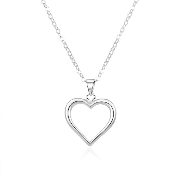 Romantický strieborný náhrdelník AGS1013 / 47 (retiazka, prívesok)