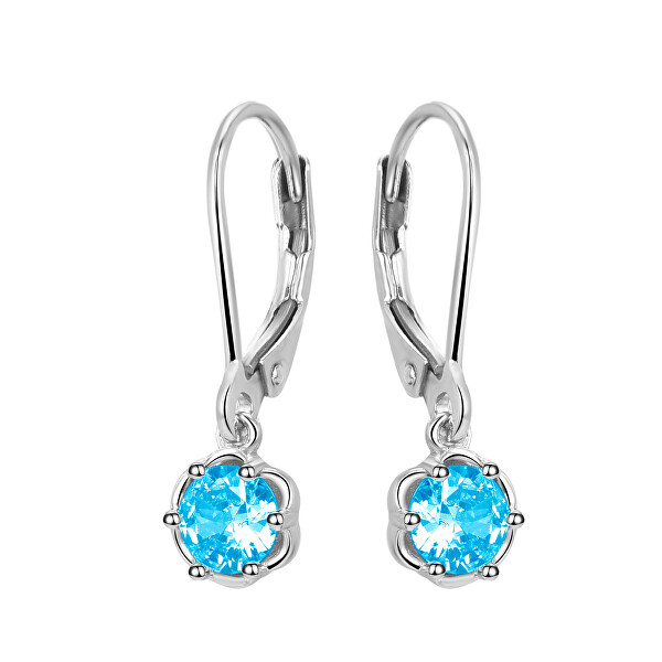 Orecchini eleganti in argento con zirconi blu AGUC3340-LB