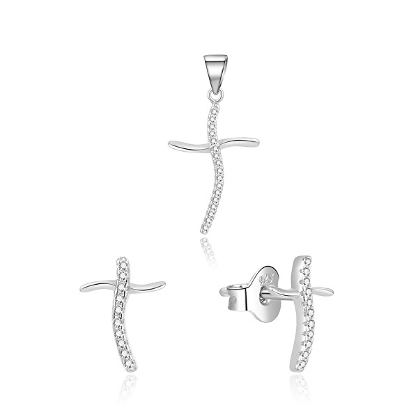 Set di gioielli in argento Croci AGSET254L (ciondolo, orecchini)