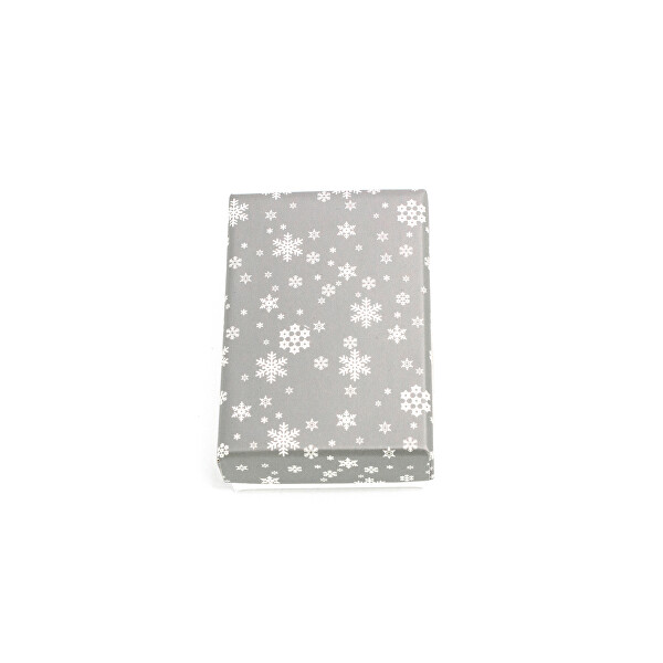 Stříbrná zimní dárková krabička na šperky KP15-8-G