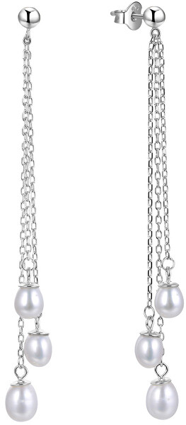 Stříbrné náušnice s perlami AGUP1841P
