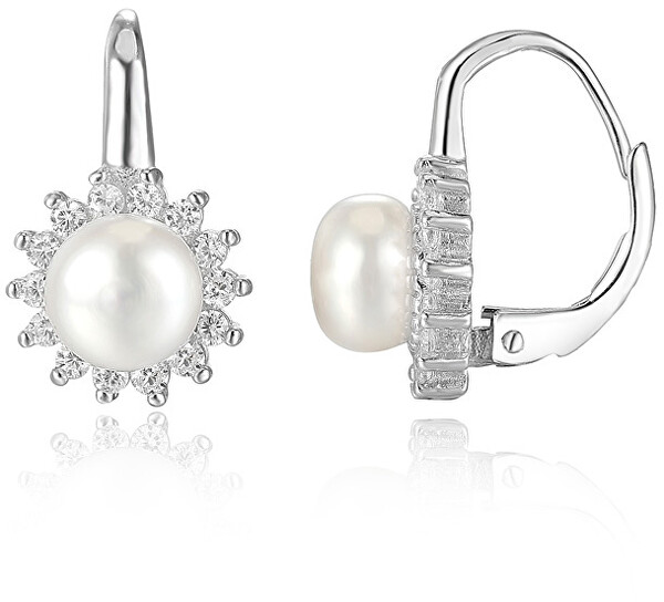 Orecchini in argento con perle vere AGUC1168