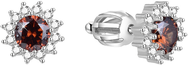 Ezüst fülbevaló cirkóniumkövekkel AGUP1608S