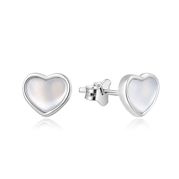 Cercei inimă din argint cu sidef AGUP2355L