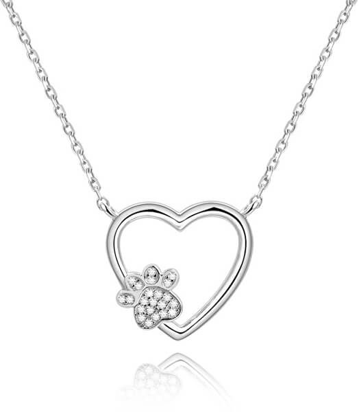 Stříbrný náhrdelník Láska k mazlíčkovi AGS702