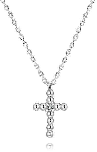 Strieborný náhrdelník s krížikom AGS1226 / 47