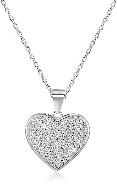 Silberkette mit Herzen AGS122/48 (Halskette, Anhänger)