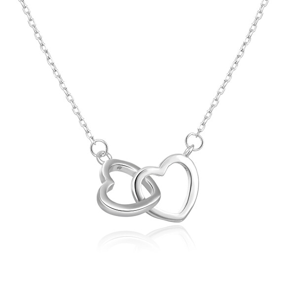 Stříbrný náhrdelník se srdíčky AGS1327/47