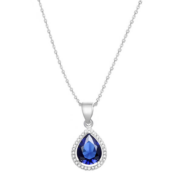 Stříbrný náhrdelník se zirkony AGS1140/47 (řetízek, přívěsek)