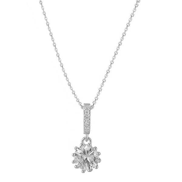 Stříbrný náhrdelník se zirkony AGS1142/47 (řetízek, přívěsek)