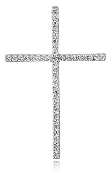 Silberanhänger mit Zirkonen Kreuz AGH590