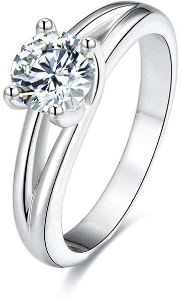 SLEVA - Stříbrný prsten s krystaly AGG198