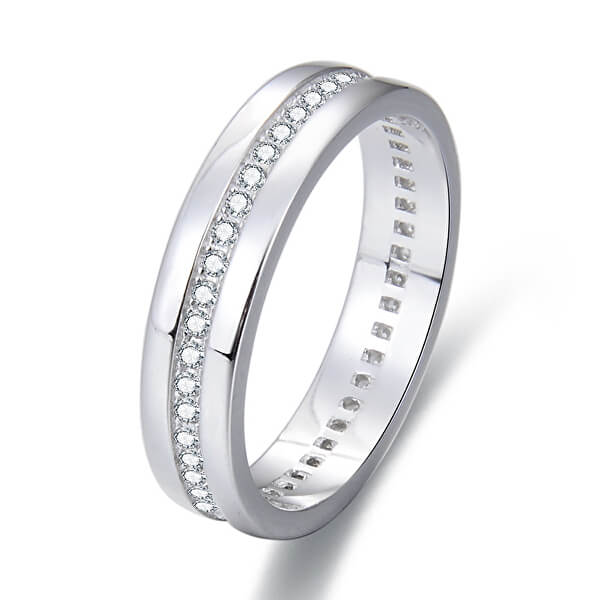 Stříbrný prsten se zirkony AGG330