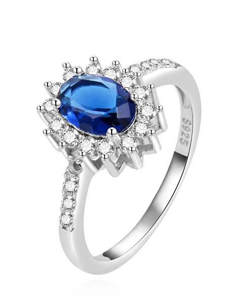 Strieborný zásnubný prsteň á la vojvodkyňa Kate AGG267