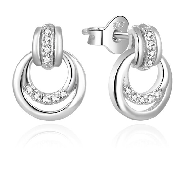 Eleganti orecchini in argento con zirconi AGUP1888