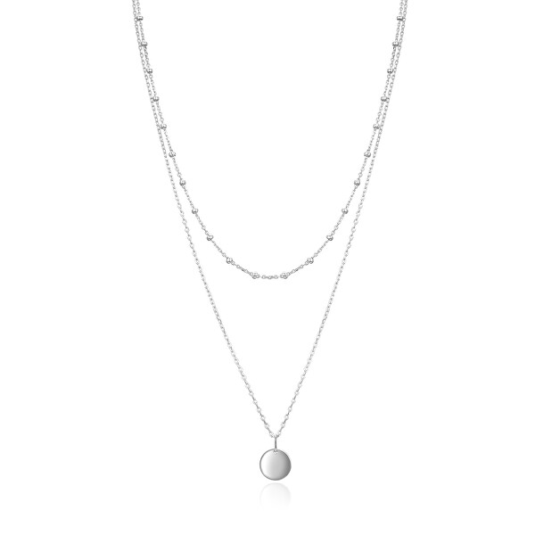 Štýlový dvojitý strieborný náhrdelník AGS1518/55